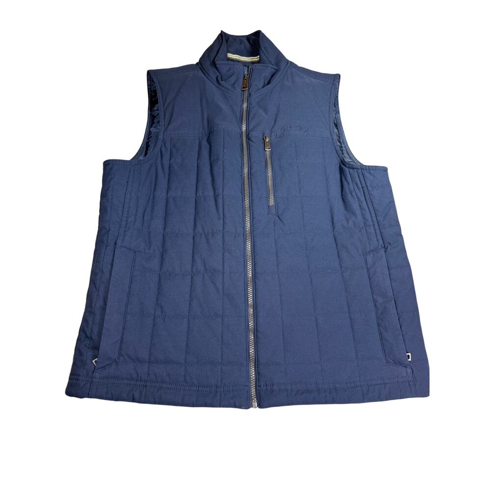 Orvis Classic Collection Men’s M Navy Quilted Vest Full Zip Stretch Outdoor